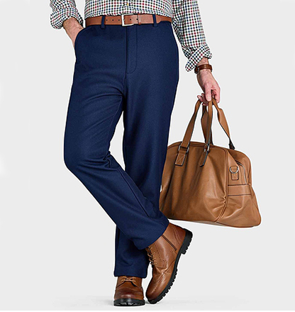 Pegasus Fleece Lined Formal Trouser with Stretch Waist - MT335